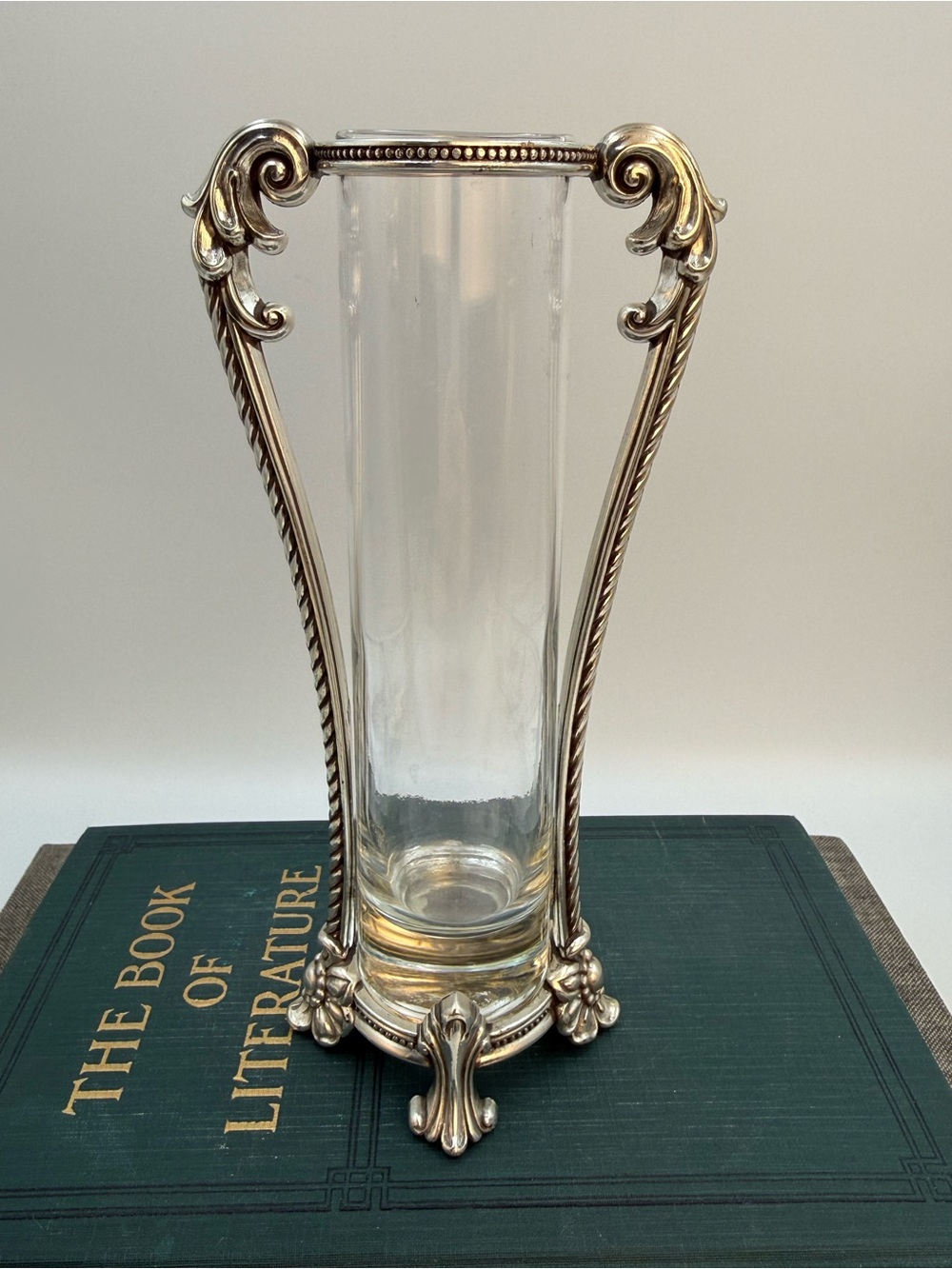 Brighton Contessa Glass Silver Plated Bud Vase